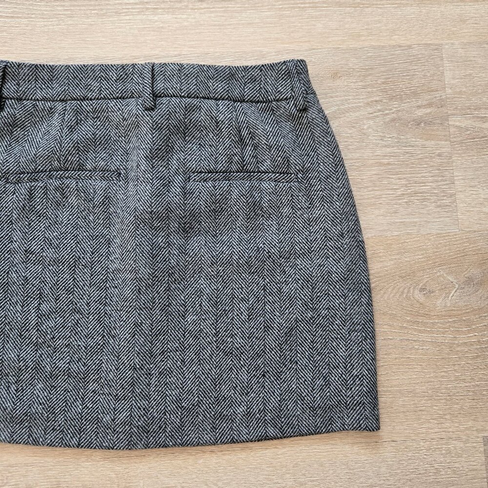 Vero Moda Lizzie Mini Skirt Herringbone Tweed EU 36 US 4 UK 8 New Without Tags - Picture 13 of 13